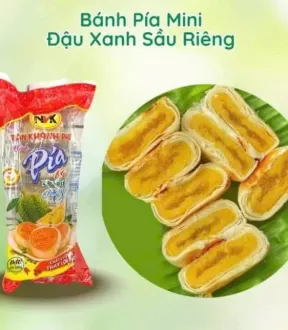 Bánh Pía mini đậu xanh sầu riêng