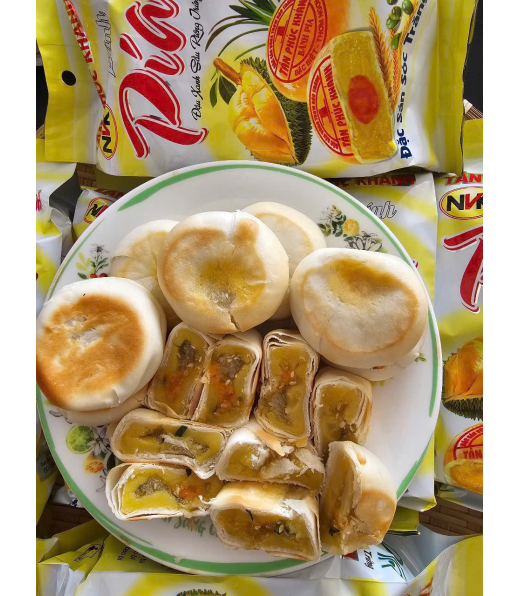 Bánh Pía Nhân Mỡ Hành Sầu Riêng Trứng Muối