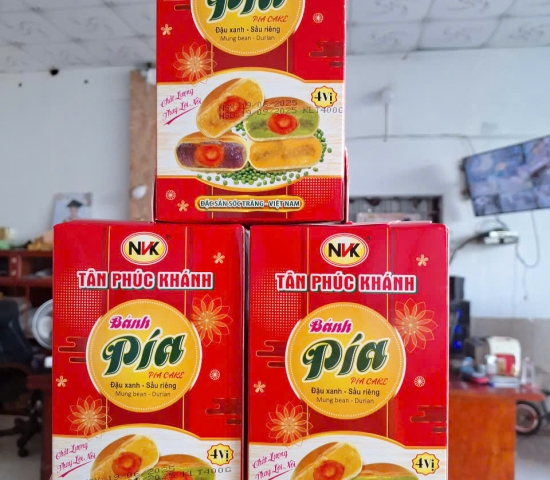 Bánh Pía Tân Phúc Khánh - Đậu xanh -Sầu Riêng
